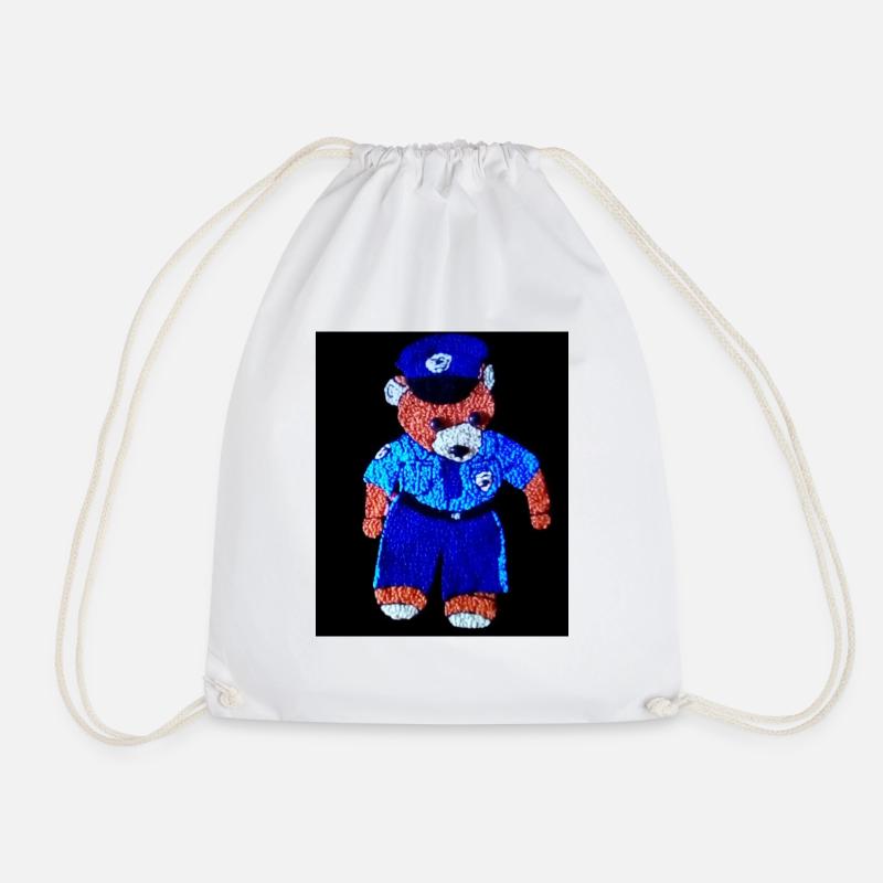 Polizist ,sheriff . Cop - Turnbeutel - Weiß