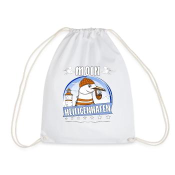 MÖWE MOIN HEILIGENHAFEN - Turnbeutel - Weiß - Vorne