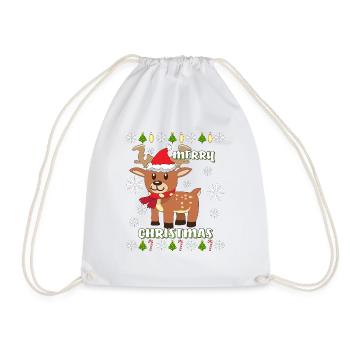 MERRY CHRISTMAS - Turnbeutel - Weiß - Vorne