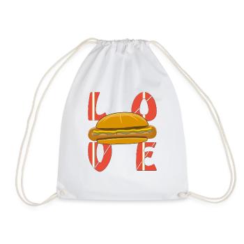 AMOUR BRATWURST - Sac de sport léger - blanc - Devant