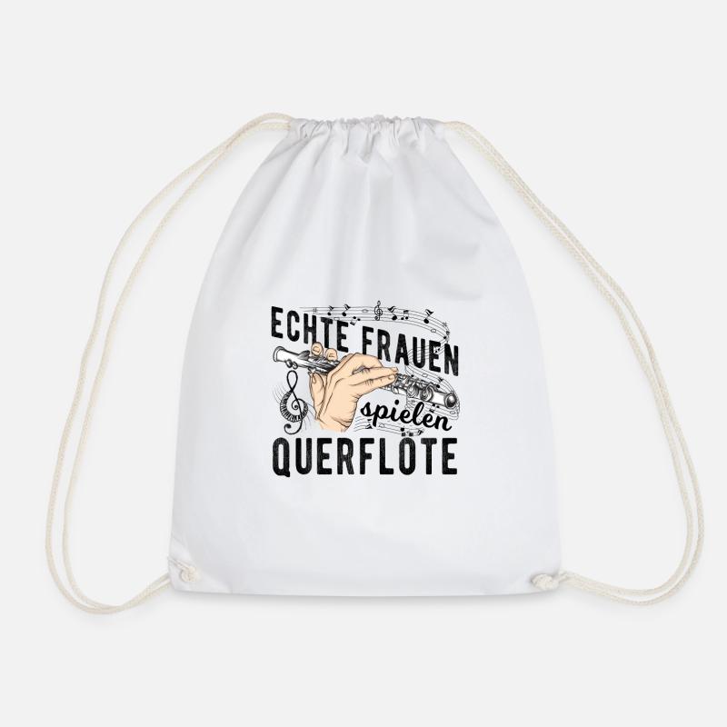 Querflöte - Turnbeutel - Weiß