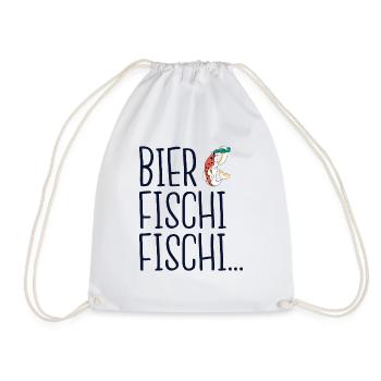 Bier Fischi Fischi Fischi... - Turnbeutel - Weiß - Vorne