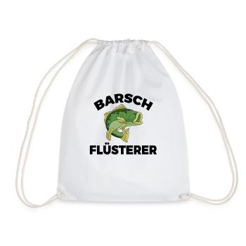 Barsch Flüsterer Barschangler Raubfisch - Turnbeutel - Weiß - Vorne