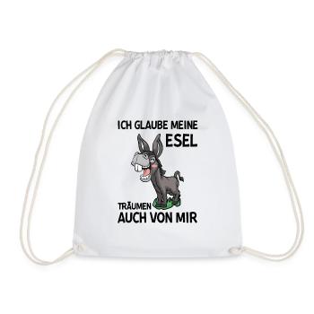 Bauer Esel - Turnbeutel - Weiß - Vorne