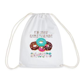 JE SUIS JUSTE ICI POUR LES BEIGNETS - Sac de sport léger - blanc - Devant