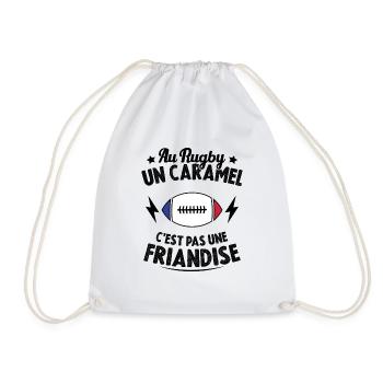 Au Rugby Un Caramel C'est Pas Une Friandise - Sac de sport léger - blanc - Devant