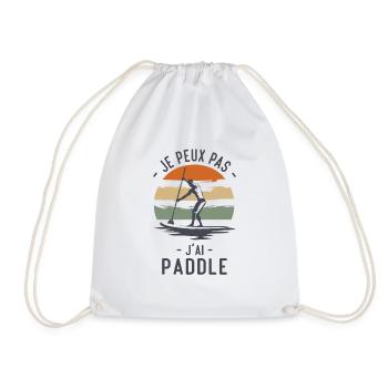 Je peux pas j'ai Paddle humour cadeau - Sac de sport léger - blanc - Devant