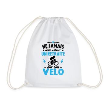 Un Retraité Sur Son Vélo Humour Retraite Cycliste - Sac de sport léger - blanc - Devant