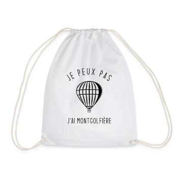 Je peux pas j'ai montgolfière - Sac de sport léger - blanc - Devant