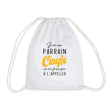 j'ai un parrain cinglé ne me force pas a l'appeler - Sac de sport léger - blanc - Devant