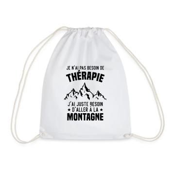 J'ai juste besoin d'aller à la Montagne Humour - Sac de sport léger - blanc - Devant