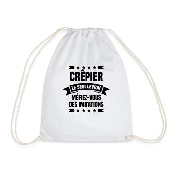 Crêpier Le Seul Le vrai Méfiez Vous Des Imitations - Sac de sport léger - blanc - Devant