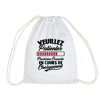 Veuillez patienter Prochaine connerie en cours - Sac de sport léger - blanc - Devant
