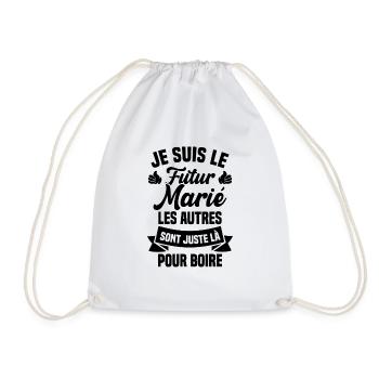 Je suis le futur marié humour cadeau futur marié - Sac de sport léger - blanc - Devant