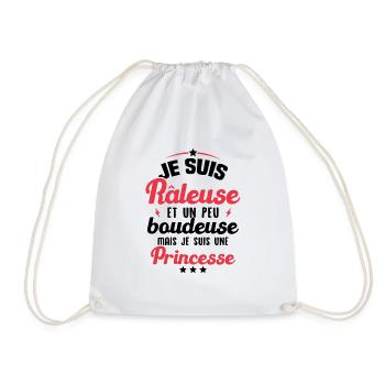 Un peu boudeuse mais je suis une princesse - Sac de sport léger - blanc - Devant