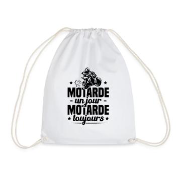 Humour Cadeau Motarde Un Jour Toujours Moto Femme - Sac de sport léger - blanc - Devant