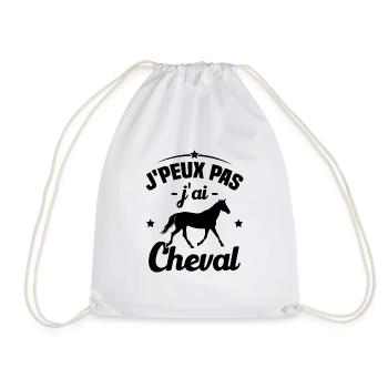 J'peux pas j'ai cheval - Sac de sport léger - blanc - Devant