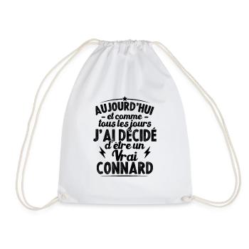 Tous les jours j'ai décidé d'être un vrai connard - Sac de sport léger - blanc - Devant