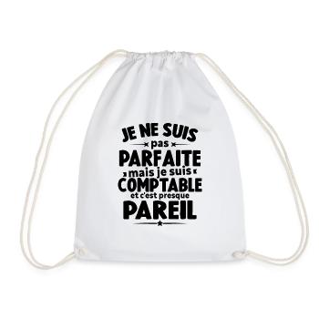 Pas parfaite mais je suis comptable humour cadeau - Sac de sport léger - blanc - Devant