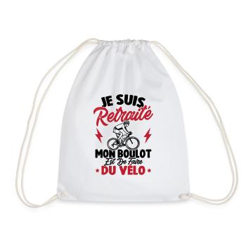 Retraité Mon Boulot Est De Faire Du Vélo Humour - Sac de sport léger - blanc - Devant