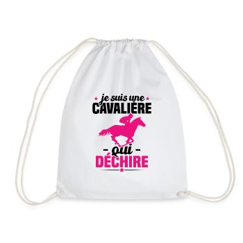 Je Suis Une Cavalière Qui Déchire Cadeau - Sac de sport léger - blanc - Devant