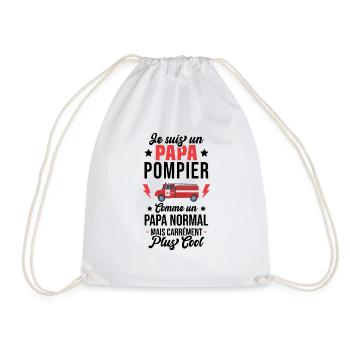 Je Suis Un Papa Pompier Humour Cadeau Papa Pompier - Sac de sport léger - blanc - Devant