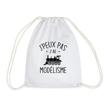Je Peux Pas J'ai Modélisme Humour Cadeau - Sac de sport léger - blanc - Devant