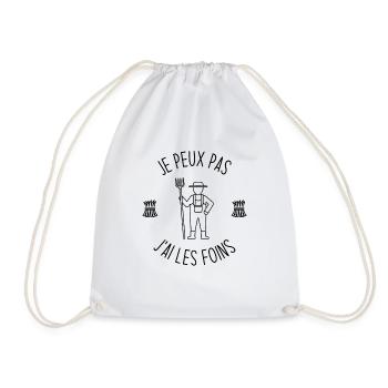Je Peux Pas J'ai Les Foins - Sac de sport léger - blanc - Devant