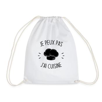 Je Peux Pas J'ai Cuisine Humour Cadeau - Sac de sport léger - blanc - Devant