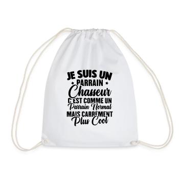 Je suis un parrain chasseur idée cadeau chasse - Sac de sport léger - blanc - Devant