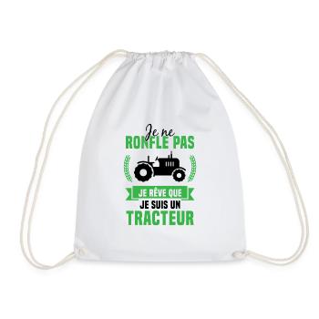 Je Rêve Que Je Suis Un Tracteur Cadeau Ferme - Sac de sport léger - blanc - Devant