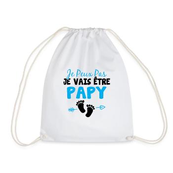 Je peux pas je vais être papy Cadeau Grand-père - Sac de sport léger - blanc - Devant