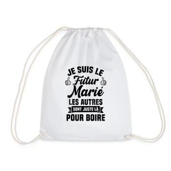 Je suis le futur marié humour cadeau futur marié - Sac de sport léger - blanc - Devant