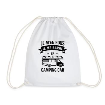 Je m'en fous je me barre en camping-car - Sac de sport léger - blanc - Devant