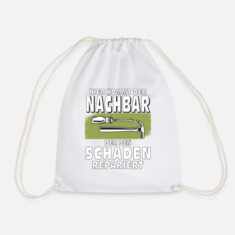 HIER KOMMT DER NACHBAR - Turnbeutel - Weiß