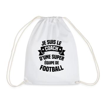 Je suis le coach d'une super équipe de football - Sac de sport léger - blanc - Devant