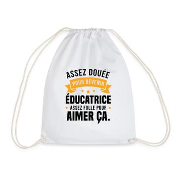 Assez douée pour devenir éducatrice assez folle - Sac de sport léger - blanc - Devant