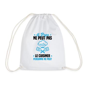 Si papa ne peut pas le cuisiner personne ne peut - Sac de sport léger - blanc - Devant