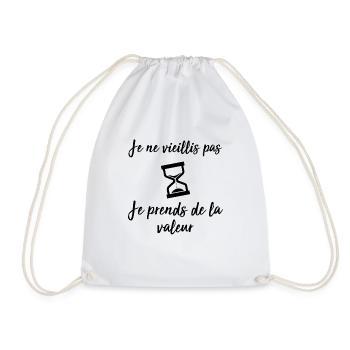 Je ne vieillis pas, je prends de la valeur - Sac de sport léger - blanc - Devant