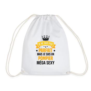 Je suis un pompier méga sexy, Cadeau pompier - Sac de sport léger - blanc - Devant
