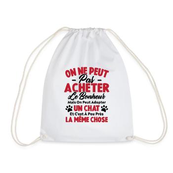 On peut adopter un chat Humour Cadeau - Sac de sport léger - blanc - Devant