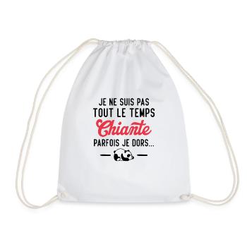 Je suis pas tout le temps chiante parfois je dors - Sac de sport léger - blanc - Devant