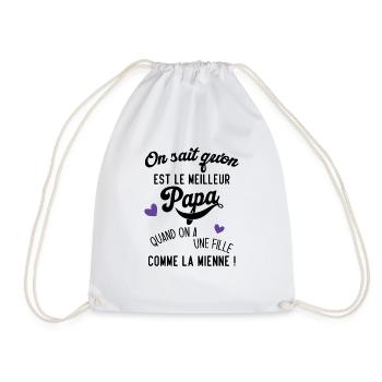 Meilleur papa quand on a une fille comme la mienne - Sac de sport léger - blanc - Devant