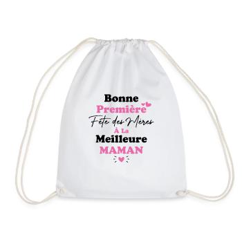 Bonne Première Fête des Mères À La Meilleure Maman - Sac de sport léger - blanc - Devant