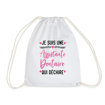 Je suis Assistante Dentaire qui Déchire - Sac de sport léger - blanc - Devant