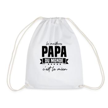 le meilleur papa du monde c'est le mien - Sac de sport léger - blanc - Devant