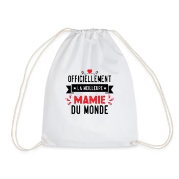 Cadeau meilleure mamie du monde grand mère - Sac de sport léger - blanc - Devant