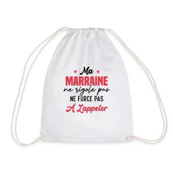 Ma marraine ne rigole pas ne force pas à l'appeler - Sac de sport léger - blanc - Devant