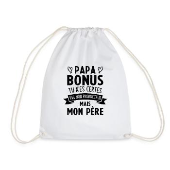 Papa bonus tu n'es certes pas mon producteur - Sac de sport léger - blanc - Devant
