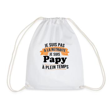 Je ne suis pas retraité je suis papy à plein temps - Sac de sport léger - blanc - Devant